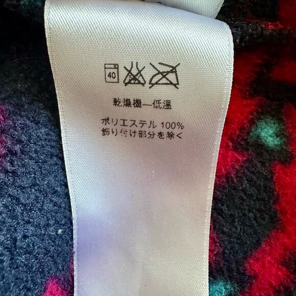 Patagonia Fushia Navy Teal Lightweight Synchilla Fleece Aztec Snap-T Pullover 12 - Picture 8 of 8